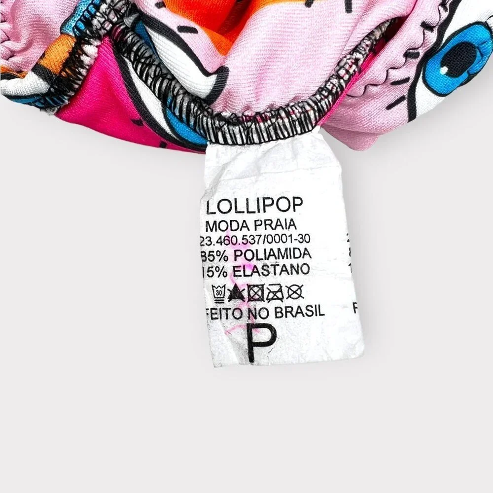 LOLLIPOP Eye Print Multicolor One‎ Piece Swimsuit S